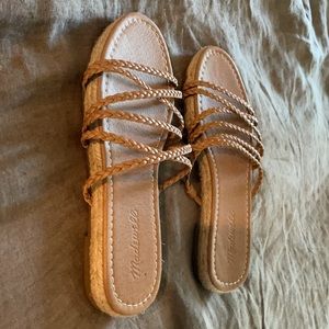 Madewell kathryn espadrille slide sandal in leather